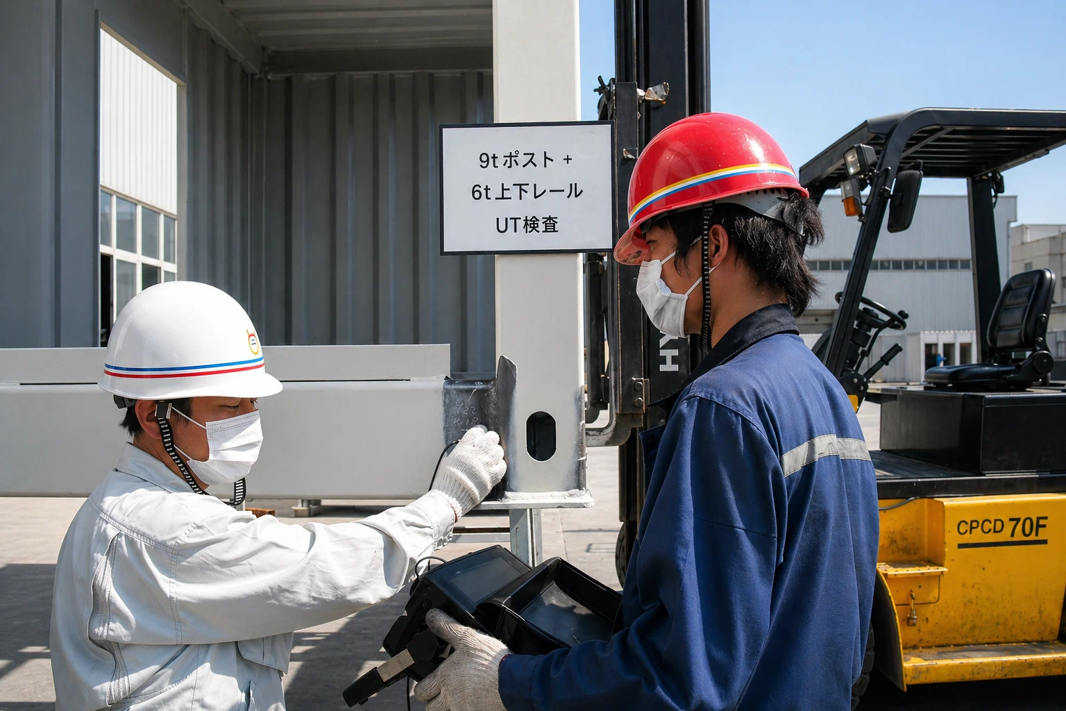 UT探傷検査と溶接部位の精密管理