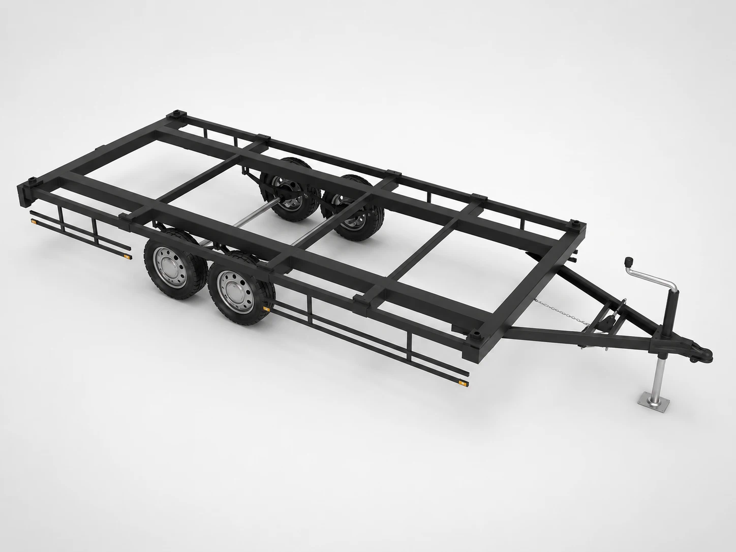 トレーラーシャーシのツイストロック、固定ジャッキ、アウトリガーなどの部品